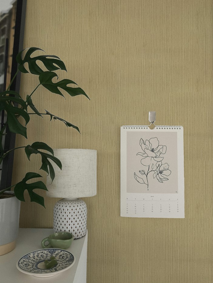 文青感 布織條紋 壁紙