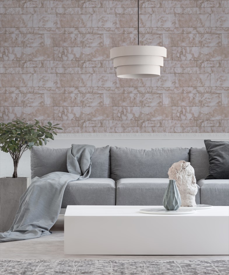 現代感 大理石磚紋 壁紙