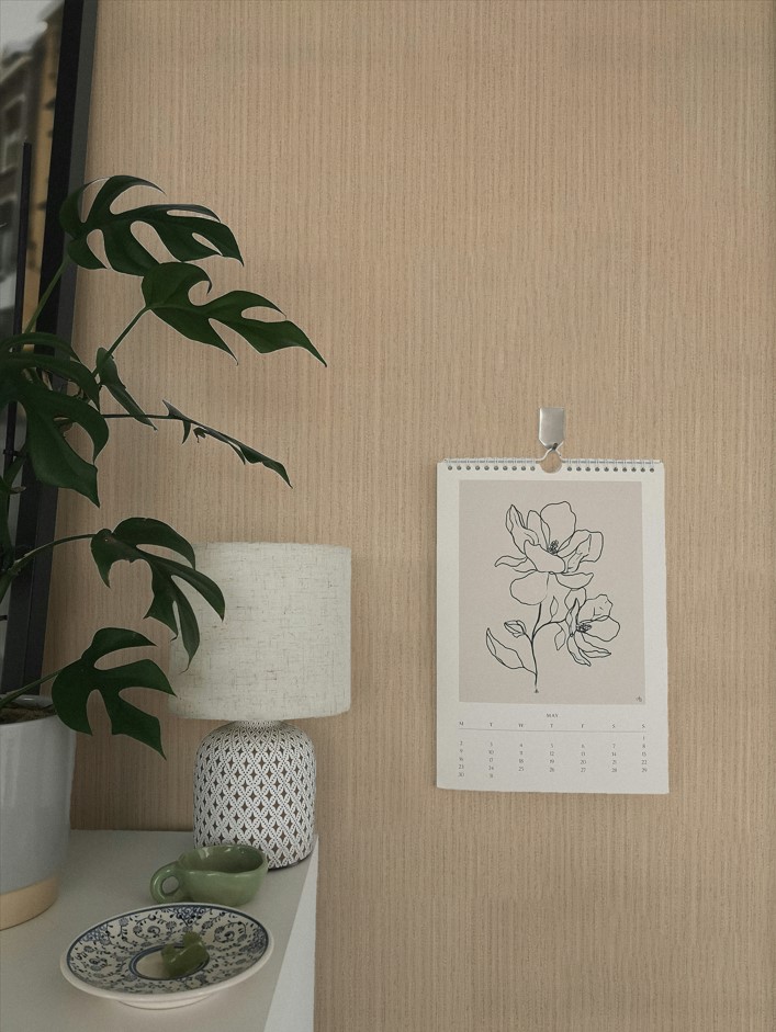 文青感 布織條紋 壁紙