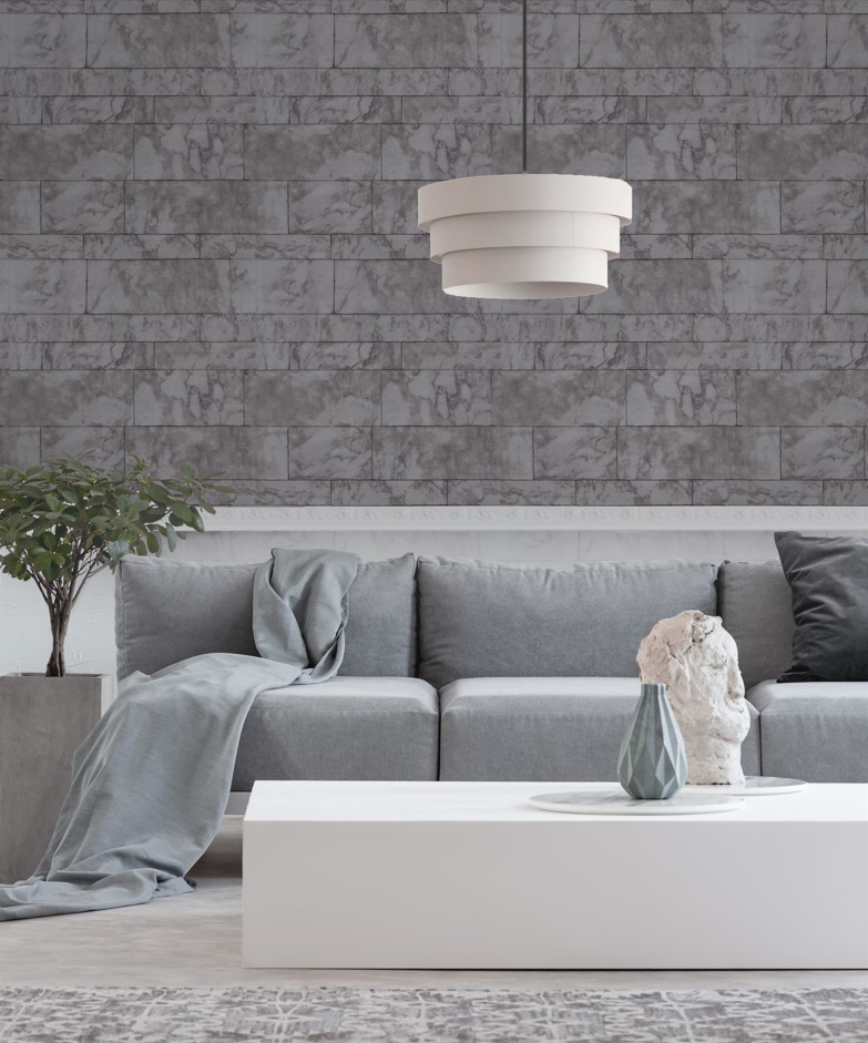 現代感 大理石磚紋 壁紙