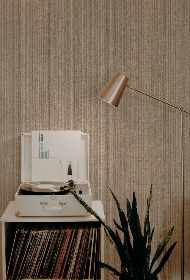 雅致感 布織縱紋 壁紙