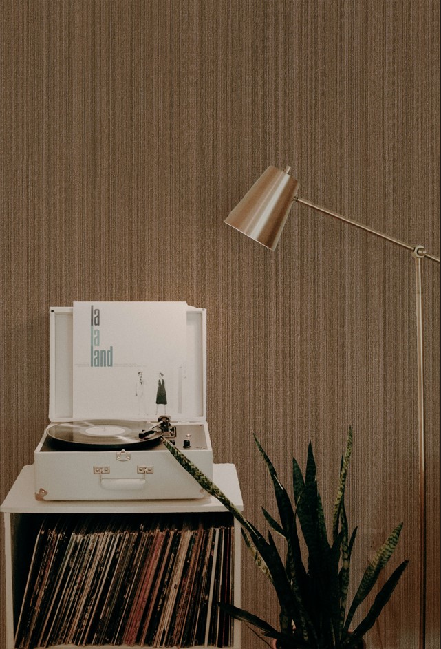 雅致感 布織縱紋 壁紙